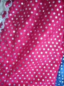 Pannesamt Holo Pailletten pink Rest 5 Meter